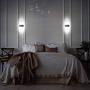TRLIFE Modern Wall Sconces Set of Two, Plug in Wall Sconces 12W 6000K Cool White Acrylic Wall Sconce Lighting with 6FT Plug in Cord and On/Off Switch on The Cord
