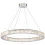 Vesta Chrome Pendant Chandelier 35 1/2& Wide Modern LED Ring Crystal Glass Fixture for Dining Room House Foyer Kitchen Island Entryway Bedroom Living Room - Possini Euro Design Vesta Chrome Pendant Chandelier 35 1/2& Wide Modern LED Ring Crystal Glass Fixture for Dining Room House Foyer Kitchen Island Entryway Bedroom Living Room - Possini Euro Design