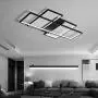 LightInTheBox LED Geometrical Flush Mount Lights Ambient Light Painted Finishes Metal Ceiling Lighting Chandeliers for Dining Room, Living Room (Black, Dimmable)