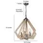 LOG BARN Wood Chandelier for Dining Room, 6-Light Farmhouse Orb Light Fixture for Kitchen Island, 19.5”W