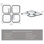 Modern LED Ceiling Light for Bedroom Dimmable Squares Kitchen Flush Mount Ceiling Light Fixture 3-Color Changeable(3000K/4000K/6000K) Black Acrylic Shape with Remote for Bathroom,Living Room,50W Modern LED Ceiling Light for Bedroom Dimmable Squares Kitchen Flush Mount Ceiling Light Fixture 3-Color Changeable(3000K/4000K/6000K) Black Acrylic Shape with Remote for Bathroom,Living Room,50W