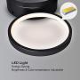 HUOKU Modern LED Ceiling Light, 3 Lights Dimmable Flush Mount Light,23W Circle Rings Ceiling Lamp with Remote Control for Living Room, Bedroom, Dining Room,3000K-6000K(Black)