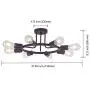 BONLICHT 8 Lights Semi Flush Mount Ceiling Light Modern Metal Chandelier Lighting Oil-Rubbed Bronze Industrial Vintage Light Fixtures for Kitchen Island Dining Room Foyer Bedroom