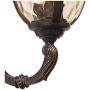 Bellagio Outdoor Wall Light Fixture Bronze 21'' Hammered Glass Sconce for House Deck Patio - John Timberland