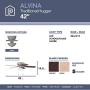 Prominence Home 80029-01 Alvina Led Globe Light Hugger/Low Profile Ceiling Fan, 42 inches, Satin Nickel