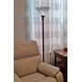 Tiffany Style Torchiere Standing Peacock Floor Lamp 72'' Tall Stained Glass Shade White Antique Vintage Light Bedroom Living Room Reading Antique Vintage Gift AM071FL11 Amora Lighting