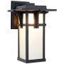 EERU Porch Light Outdoor Wall Lanterns Wall Mount Waterproof Aluminum with Frosted Glass Exterior Light Fixtures Modern Classic Outdoor Wall Light for Outside House Deck Patio Garage Lighting, Black