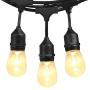 SUNTHIN 2 Pack 48ft LED Outdoor String Lights with 0.9W Shatterproof Bulb for Patio String Lights,Backyard Lights,Porch Lights, Commercial Light String Outdoor Use