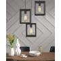 Emliviar 3-Light Cluster Pendant Lights, Industrial Kitchen Island Lighting Fixture, Black Finish, 20061D-3 BK