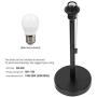 Modern Desk lamp，Black Bedside nightstand Table Lamps with White Fabric lampshade for Bedroom Living Room Office Guest Room, Set of 2