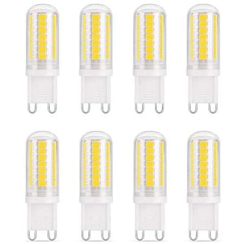 G9 LED Bulb Dimmable 5000K, Bright White, 4-Watt(40W Halogen Equivalent), AIELIT Bi-Pin Base Daylight LED Light Bulbs for Bathroom Crystal Chandelier, Pendant Lamp, Desk Light, Home Decoration, 8-Pack