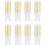 G9 LED Bulb Dimmable 5000K, Bright White, 4-Watt(40W Halogen Equivalent), AIELIT Bi-Pin Base Daylight LED Light Bulbs for Bathroom Crystal Chandelier, Pendant Lamp, Desk Light, Home Decoration, 8-Pack