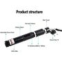Powerful Tactical Green Flashlight Adjustable Focus Green Light Burning Beam Light Flashlight for Hunting Hiking Outdoor Projector Travel