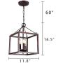 Infront Foyer Light Chandelier 3-Light Dining Room Lighting Fixtures Oil Rubbed Bronze Finish Farmhouse Chandelier Light Fixtures Hanging Ceiling Pendant Light