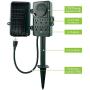 BN-LINK 7 Day Heavy Duty Outdoor Digital Stake Timer, 6 Outlets, Weatherproof, BNC-U3S, Perfect for Outdoor Lights, Sprinklers, Christmas Lights