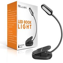 Fitlumin LED Book Light - Reading Lights for Books in Bed – 3000K Warm LED Reading Light for Eye Care, Slim & Rechargeable – Best Book Light for Reading in Bed at Night, Perfect for Bookworms & Kids