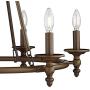 Hartley Oil Rubbed Bronze Wagon Wheel Chandelier 28'' Wide Rustic Farmhouse 6-Light Fixture for Dining Room House Foyer Kitchen Island Entryway Bedroom Living Room - Franklin Iron Works