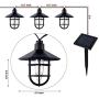 MAGGIFT 8 Pcs Solar Powered Outdoor String Lights, 14.2FT 24 Lumens Hanging Solar Vintage Lanterns with Edison Bulbs, Shatterproof Waterproof Lantern Strings for Christmas Patio Deck Backyard Garden