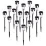 Solar Lights Outdoor 16 Outdoor Lights Garden Solar Lights Outdoor Decorative Waterproof LED Garden Outdoor Solar Lights Pathway Backyard Solar Powered Outdoor for Pathway Walkway Patio Yard Lawn