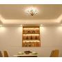 Ganeed Crystal Chandeliers,K9 Crystal LED Ceiling Light,Vintage Light Fixtures Pendant Lighting for Living Room Bedroom Restaurant Porch Chandelier(4-Light,Golden)