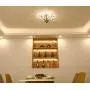 Ganeed Crystal Chandeliers,K9 Crystal LED Ceiling Light,Vintage Light Fixtures Pendant Lighting for Living Room Bedroom Restaurant Porch Chandelier(4-Light,Golden)