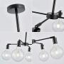 ANJIADENGSHI Sputnik Chandelier Lighting Modern Iron Pendant Light with 4 E26 Bulb for Living Room Dining Room Kitchen Bedroom Matte Black