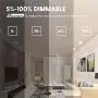 BBounder LED Recessed Lighting 4 Inch 12Pack, Dimmable, Damp Rated, LED Downlight with Baffle Trim, 8.5W=60W 650LM 5000K Can Lights, Simple Retrofit Installation - UL + Energy Star