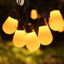 Govee Outdoor String Lights 48ft, Remote Patio Lights with 15 Dimmable Warm White LED Bulbs, Waterproof and Shatterproof Outdoor LED Lights for Patio, Garden, Backyard, Party