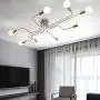 RUXUE Industrial Semi Flush Mount Ceiling Light Modern Sputnik Pendant Light for Kitchen Living Room Bedroom Dining Room RUXUE Industrial Semi Flush Mount Ceiling Light Modern Sputnik Pendant Light for Kitchen Living Room Bedroom Dining Room