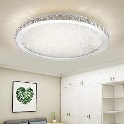 Modern Crystal Ceiling Lamp Luxury Embedded Installation Round LED Chandelier Raindrop Design Suitable for Living Room, Bedroom, Dining Room, Kitchen 30W