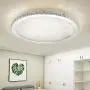 Modern Crystal Ceiling Lamp Luxury Embedded Installation Round LED Chandelier Raindrop Design Suitable for Living Room, Bedroom, Dining Room, Kitchen 30W