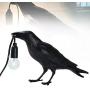 Crow Table lamp,Bird Wall Lamp Light LED Table Lamps Bedroom Resin Crow Desk Lamp Bedside Light for Living Room Bedroom Office College Dorm-Black