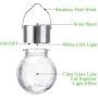 GIGALUMI 4 Pack Hanging Solar Lights Christmas Yard Decoration, White LED Solar Crackle Globe Hanging Lights Waterproof Outdoor Solar Lanterns with Handle for Garden, Yard, Patio, Lawn