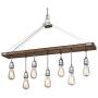 Westinghouse Lighting 6351500 Elway Seven-Light Indoor, Barnwood Finish with Galvanized Steel Accents CHANDELIER, Barnwood & Galvanized