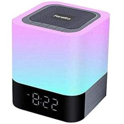 Foreita Night Light Bluetooth Speaker - Touch Control Bedside Lamp Night Light Dimmable Warm Light Lamp 4000mAh Battery Support MP3 USB AUX for Kids Bedroom