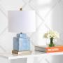 JONATHAN Y JYL3044A Catherine 22'' Ceramic/Metal Ginger Jar LED Lamp Contemporary,Transitional for Bedroom, Living Room, Office, College Dorm, Coffee Table, Bookcase, Blue/White