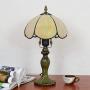 LILICEN HYF European Retro Table Lamp Simple Table Lamp Creative Tiffany Color Glass Living Room Dining Room Bedroom Bedside Table Lamp Yellow Table Lamp Indoor Tiffany Style