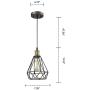 YOBO Lighting Vintage Oil Rubbed Bronze Polygon Wire Pendant Light Art Deco YOBO Lighting Vintage Oil Rubbed Bronze Polygon Wire Pendant Light Art Deco