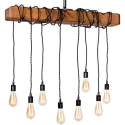 Farmhouse Lighting Wrapped Wood Beam Farmhouse Chandelier Pendant Light Fixture - Rustic Lighting Great for Kitchen Island Lighting, Dining Room, Bar, Industrial, and Billiard or Pool Table