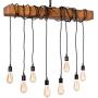 Farmhouse Lighting Wrapped Wood Beam Farmhouse Chandelier Pendant Light Fixture - Rustic Lighting Great for Kitchen Island Lighting, Dining Room, Bar, Industrial, and Billiard or Pool Table