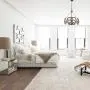 Farmhouse Wood Drum Chandelier, Cottage Burlywood Hanging Pendant Ceiling Light for Dining Room, Living Room, Foyer