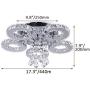 TongLan Modern Crystal Ceiling Light Fixture Flush Mount Pendant Chandelier Lighting 5 Rings Round LED Ceiling Lamp for Living Room Bedroom Kitchen (Warm White)