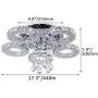 TongLan Crystal LED Ceiling Light Flush Mount 5 Rings Stainless Steel Pendant Lamp Modern Chandelier Lighting Fixture for Foyer Living Room Dining Room (Cool White)