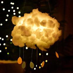 Mobestech DIY Cotton Cloud Light Creative Handmade Cloud Lamp Floating Clouds Night Light for Baby Kids Bedroom Decoration Christmas Gift