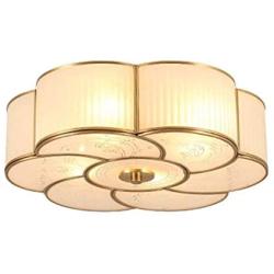 Brass Bedroom Ceiling Light Led Flush Mount Lighting Fixture for Kitchen Hallway Dining Room Ceiling Lamp American E27 Lights Simpl Ceiling Light-6-lights 60x15cm(24x6inch)