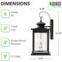 Sunco Lighting 4 Pack Two-Light Outdoor Wall Lantern, Matte Black, Clear Glass Shade, Dusk-to-Dawn Photocell Sensor, Exterior Wall Sconce, Candelabra Bulbs (E12 Base x 2), Waterproof, Porch, Patio