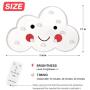 Cloud LED Night Lights Emoji Face Marquee Light Signs Timer&Dimmable Remote Control Operated Table Lamp Gifts for Girls Kids Toy Nursery Bedroom Kidsroom Home Deco for Birthday Xmas Party(Smile Cloud)