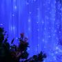 Dooit 9.8ft6.5ft 300LED Curtain String Lights 8 Modes 29v UL Plug in for Christmas Party Wedding Ceremony Home Garden Bedroom Indoor/Outdoor Decorations （Blue）