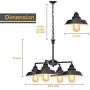 KingSo Lighting 4-Light Chandelier, Oil Rubbed Bronze Island Pendant Light Fixture with Highlights and Metal Shades Perfect for use in a Foyer, Living Room, Dining Room, or Bedroom.