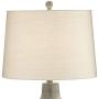 Desert Mesa Rustic Table Lamp Southwest Style Pattern Oatmeal Fabric Drum Shade for Living Room Bedroom Bedside Nightstand Office Family - John Timberland